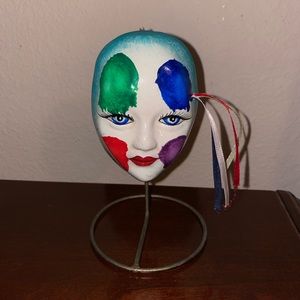 Vintage Painted Face Decor